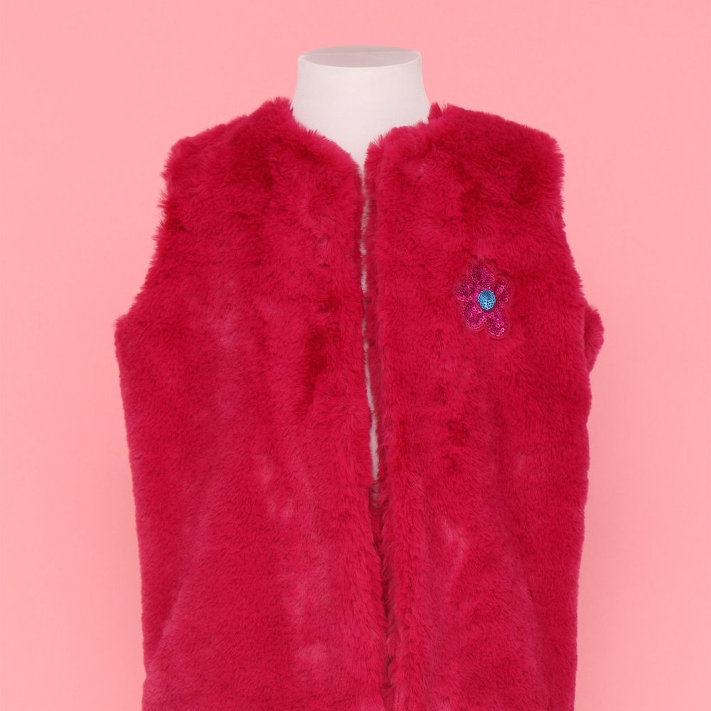 Agatha Ruiz De La Prada boogie vest furry NWT